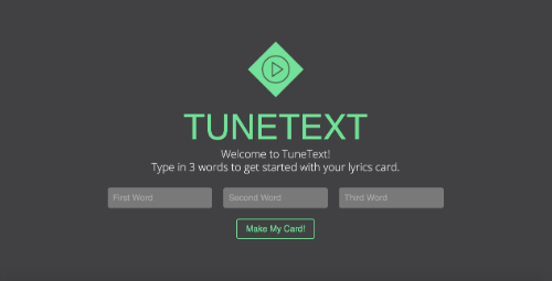 Screenshot of a TuneText project